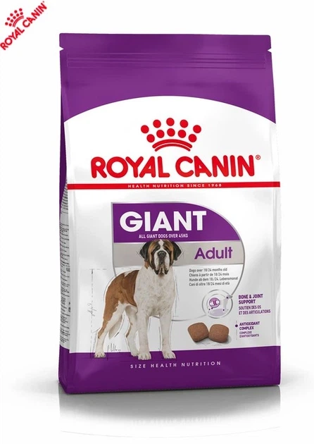 Сухий корм Royal Canin Giant Adult - сухий корм для дорослих собак гігантських порід 18/24 міс., 15 кг (3009150) - Фото 7 Сухий корм Royal Canin Giant Adult - сухий корм для дорослих собак гігантських порід 18/24 міс., 15 кг (3009150) - зображення 7