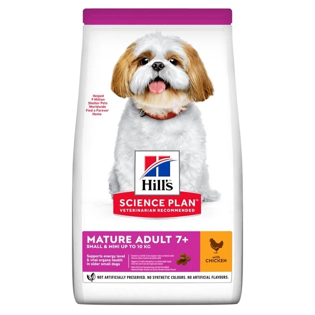 Hill’s SCIENCE PLAN Mature Adult 7+ Small&Mini Сухий корм для зрілих малих і мініатюрних собак від 7 років, з куркою, 3 кг - Фото 3 Hill’s SCIENCE PLAN Mature Adult 7+ Small&Mini Сухий корм для зрілих малих і мініатюрних собак від 7 років, з куркою, 3 кг - изображение 3