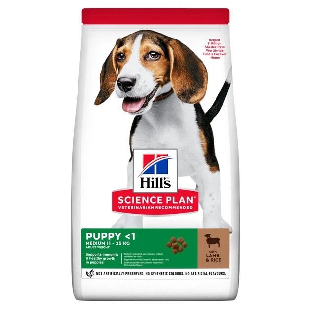 Hill’s SCIENCE PLAN Puppy Medium Breed Сухий корм для цуценят середніх порід, з ягням і рисом, 2,5 кг - изображение 3