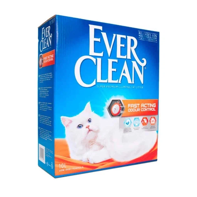 Ever Clean Fast Acting Odour Control Грудкуючий наповнювач, миттєвий контроль запахів, 10 л - изображение 2