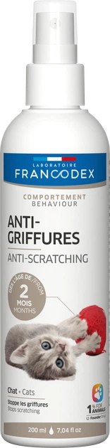 Laboratoire Francodex anti scratch kitten spray спрей від дряпання для кошенят і котів, 200 мл - Фото 2 Laboratoire Francodex anti scratch kitten spray спрей від дряпання для кошенят і котів, 200 мл - изображение 2