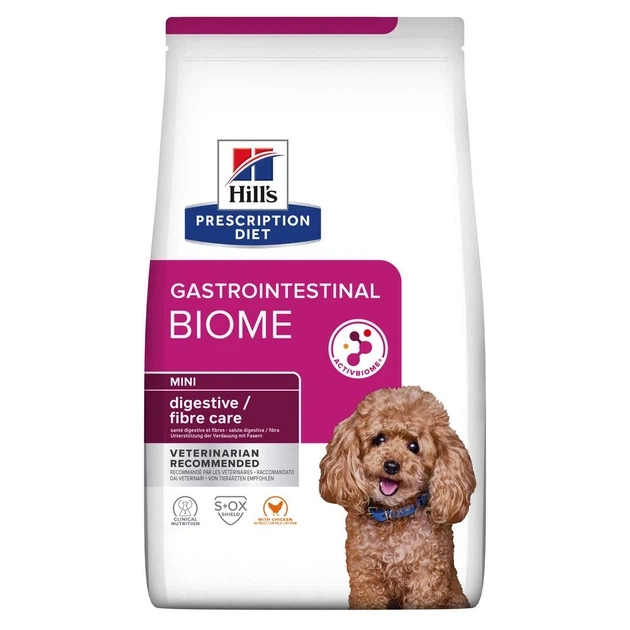 Hill’s PRESCRIPTION DIET Gastrointestinal Biome Mini Сухий корм для собак малих порід при захворюваннях шлунково-кишкового тракту, з куркою, 1 кг - изображение 8