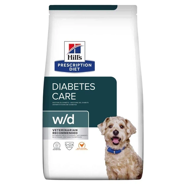 Hill's PRESCRIPTION DIET w/d Сухий корм для собак при цукровому діабеті, з куркою, 10 кг - изображение 9