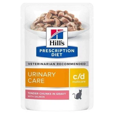 Вологий лікувальний корм для котів HILL'S Prescription Diet c/d urinary care догляд за сечовидільною системою з лососем 85 г - изображение 2