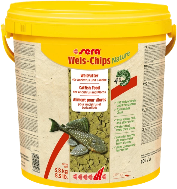 Sera Wels (Catfish) Chips Nature сухий корм для сомиків, чипси, (3,8 кг) - Фото 2 Sera Wels (Catfish) Chips Nature сухий корм для сомиків, чипси, (3,8 кг) - изображение 2