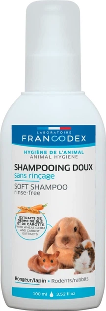 Laboratoire Francodex shampoo'rondet шампунь-спрей для гризунів та кроликів, 100 мл - Фото 2 Laboratoire Francodex shampoo'rondet шампунь-спрей для гризунів та кроликів, 100 мл - зображення 2