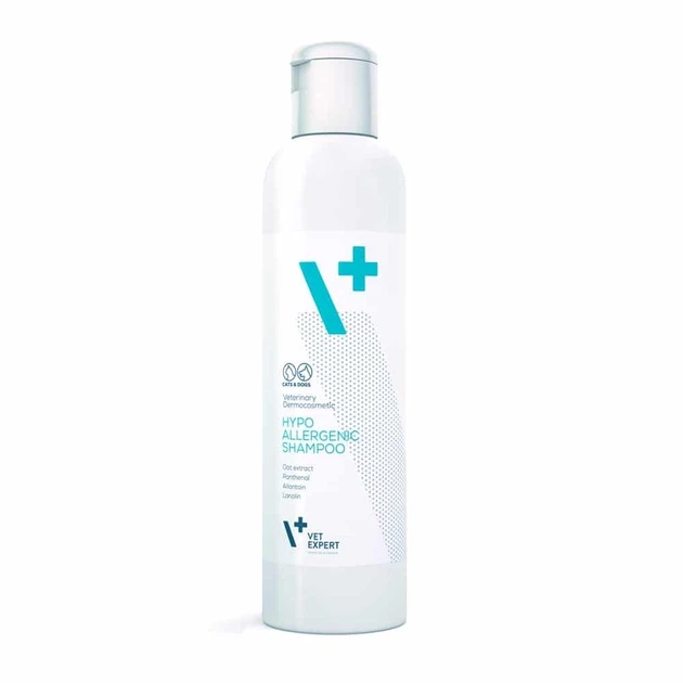 Vet Expert Hypoallergenic Shampoo Гіпоалергенний шампунь для котів і собак, 250 мл - Фото 2 Vet Expert Hypoallergenic Shampoo Гіпоалергенний шампунь для котів і собак, 250 мл - зображення 2