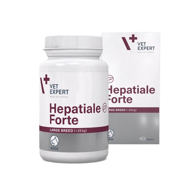 Vet Expert Hepatiale Forte Large Breed Харчова добавка для підтримання та захисту функцій печінки у собак великих порід, 40 таб. - изображение 2