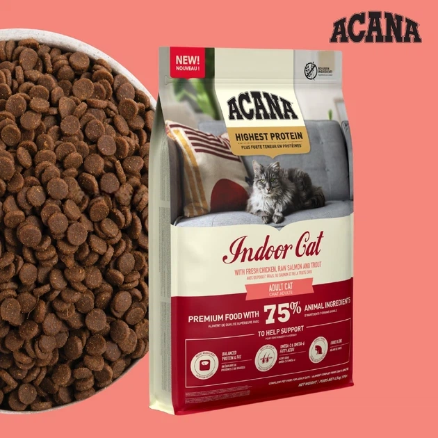 Сухой беззерновой корм для котов и кошек ACANA Highest Protein, Indoor Cat Recipe 4.5 кг - изображение 2