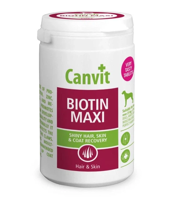 Комплекс вітамінів для собак Canvit Biotin Maxi for dogs 230g в упаковці (can50715) - Фото 2 Комплекс вітамінів для собак Canvit Biotin Maxi for dogs 230g в упаковці (can50715) - зображення 2