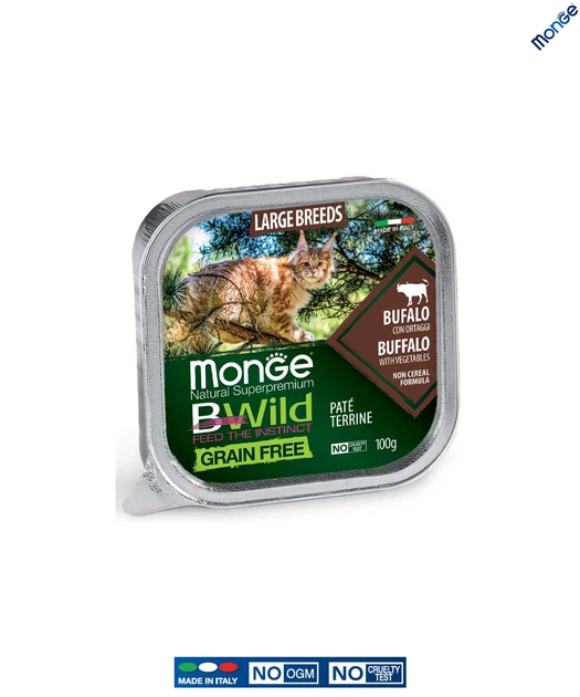 Беззерновий вологий корм Monge Cat Wet Bwild Grain Free буйвол (для котів великих порід з 2-х місяців) 0.1 кг (012850) - зображення 2