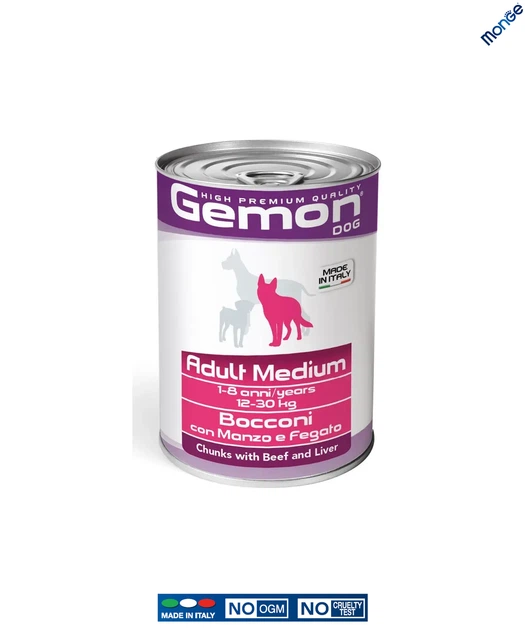 Влажный корм Monge Gemon Dog Wet Medium Adult говядина с печенью 0.415 кг (387859) - изображение 2