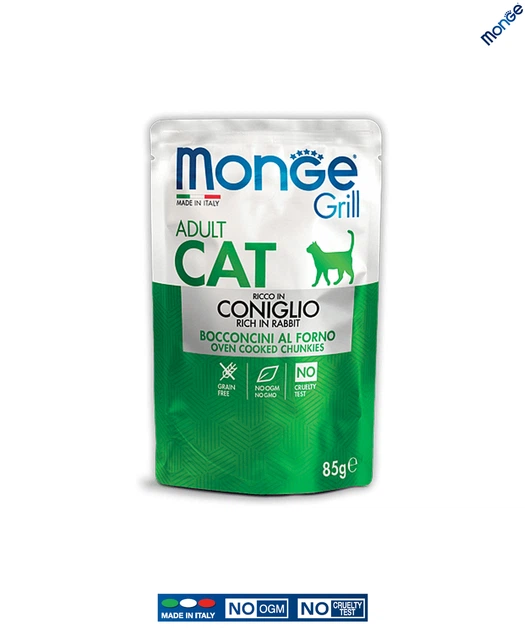 Влажный корм Monge Cat GRILL Wet Adult кролик 0.085 кг (013611) - изображение 2