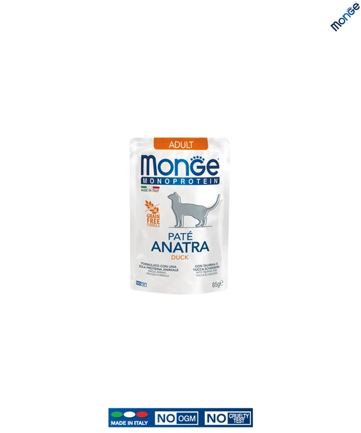 Влажный корм Monge Cat Wet MONOPROTEIN Adult 100% утка 0.085 кг (013703) - изображение 2