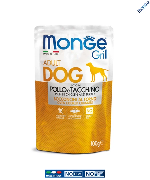 Влажный корм Monge Dog Wet GRILL курица с индейкой 0.1 кг (013116) - Фото 2 Влажный корм Monge Dog Wet GRILL курица с индейкой 0.1 кг (013116) - изображение 2