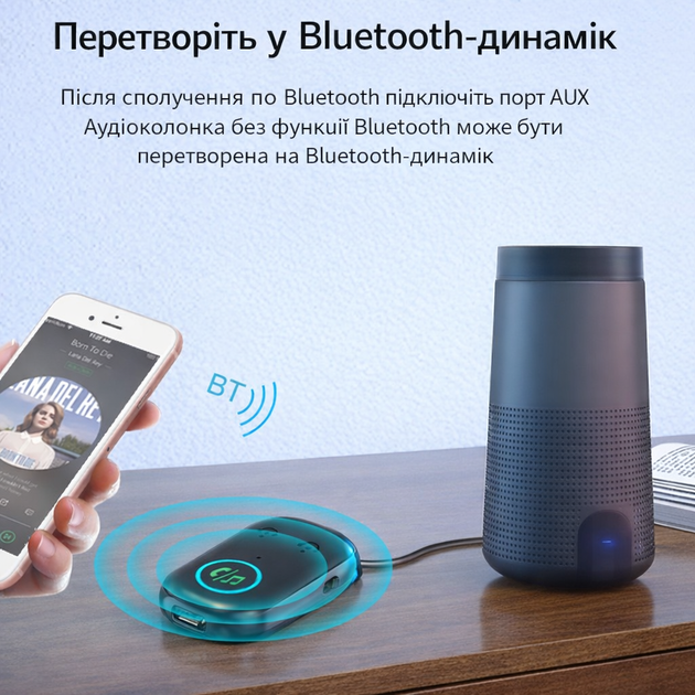 Автомобиль AUX Bluetooth-совместимый 5.3 Приемник Передатчик Адаптер 3.5mm Аудио Конвертер уценка - изображение 6