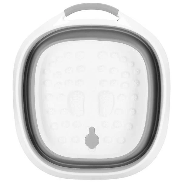 Миска Springos складна силіконова для масажу ніг сіро-біла 10 л (5907719443461) - зображення 8