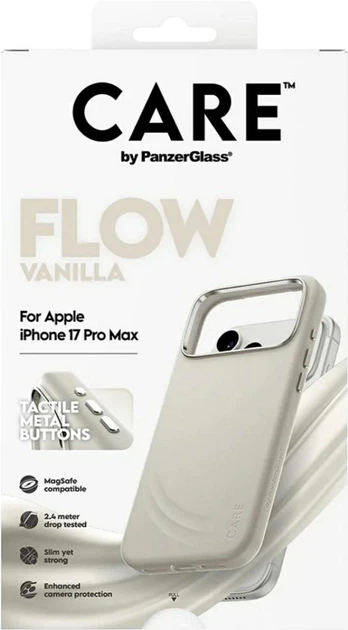 Etui plecki CARE by PanzerGlass FLOW MagSafe do Apple iPhone 17 Pro Max Vanilla (CR65806) - obraz 3