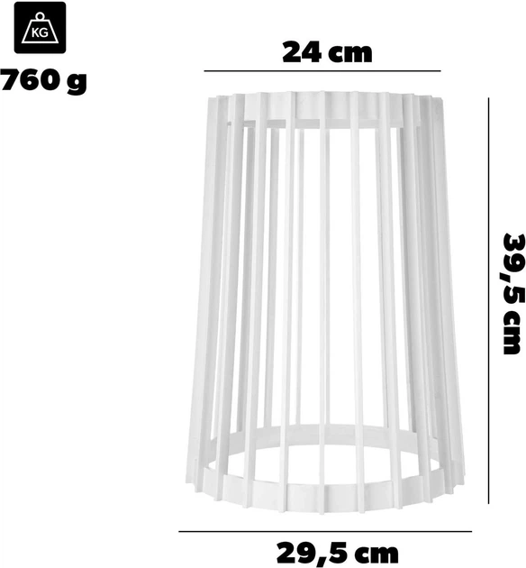 Kwietnik Kadax Standy 40 cm Biały (5906638322789) - obraz 4