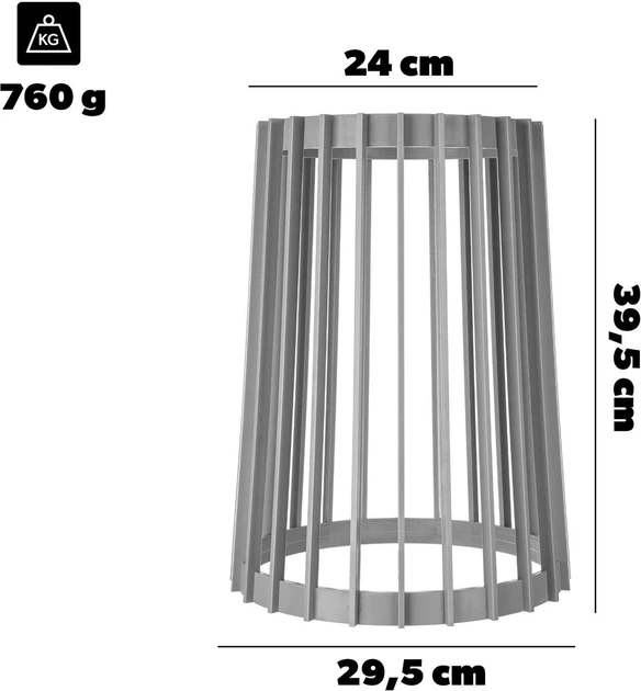 Kwietnik Kadax Standy 40 cm Platyna (5906638322802) - obraz 4