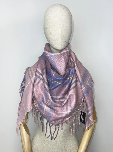 Теплая кашемировая косынка Кимберли сиреневая - Фото 3 Теплая кашемировая косынка Кимберли сиреневая - изображение 3