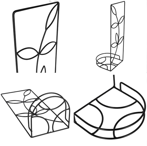 Kwietnik Kadax Tecza Stojak na doniczkę metalowy wiszący 2041 (5903699404010) - obraz 2