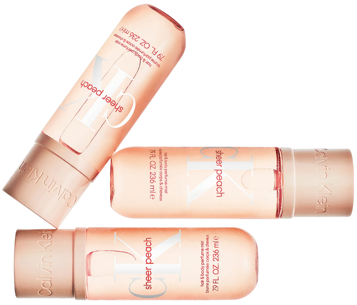 Mgielka do ciała i włosów Calvin Klein CK Sheer Peach 236 ml (3616306700789) - obraz 3
