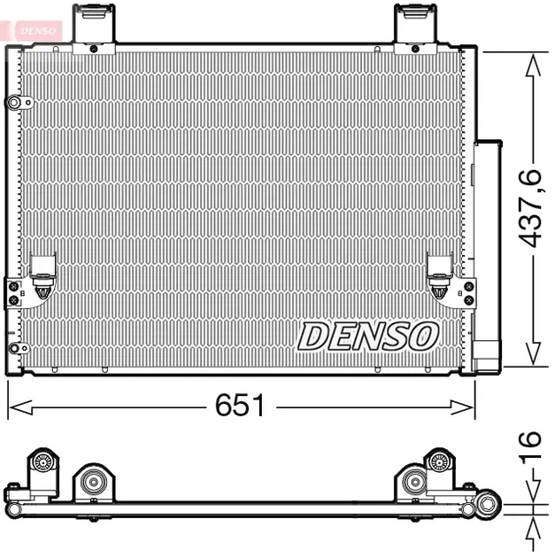 Радіатор кондиціонера TOYOTA HILUX 05- DENSO (DCN50057) - Фото 1 Радіатор кондиціонера TOYOTA HILUX 05- DENSO (DCN50057) - зображення 1