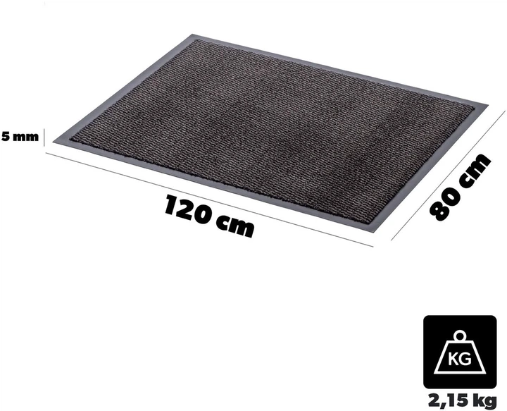 Килимок під двері Kadax Clin 80x120 см Антрацит (5906638302873) - зображення 6