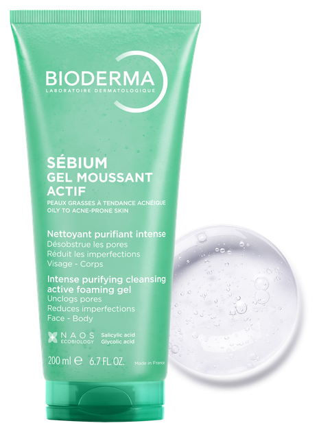 Биодерма Себиум Гель Актив очищающий Bioderma Sébium Gel moussant actif 200 мл - Фото 1 Биодерма Себиум Гель Актив очищающий Bioderma Sébium Gel moussant actif 200 мл - изображение 1