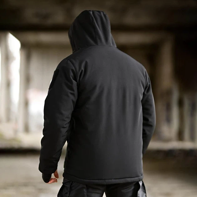 Утепленная куртка 7.62 Tactical Pocket Softshell с удлиненными манжетами черная размер M - изображение 3