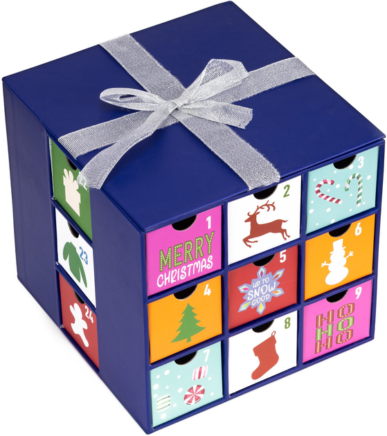 Adwentowy kalendarz świąteczny Springos z 24 szufladkami do wypełnienia 20.5 X 20 X 19 cm (5908455302975) - obraz 4