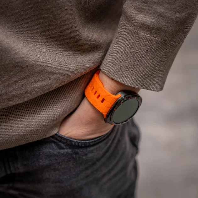 Ремінець TrailFlex для Samsung Galaxy Watch 7 Ultra 47mm – помаранчевий (силікон) від broband - Фото 8 Ремінець TrailFlex для Samsung Galaxy Watch 7 Ultra 47mm – помаранчевий (силікон) від broband - зображення 8