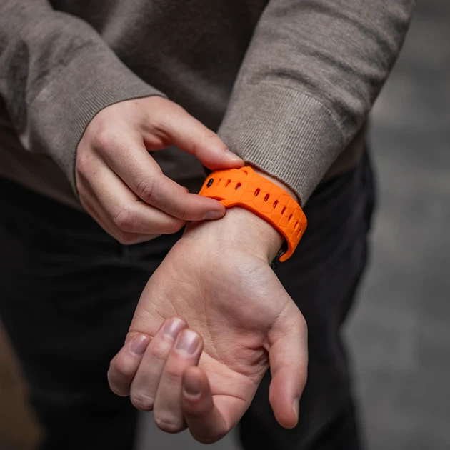 Ремінець TrailFlex для Samsung Galaxy Watch 7 Ultra 47mm – помаранчевий (силікон) від broband - Фото 9 Ремінець TrailFlex для Samsung Galaxy Watch 7 Ultra 47mm – помаранчевий (силікон) від broband - зображення 9