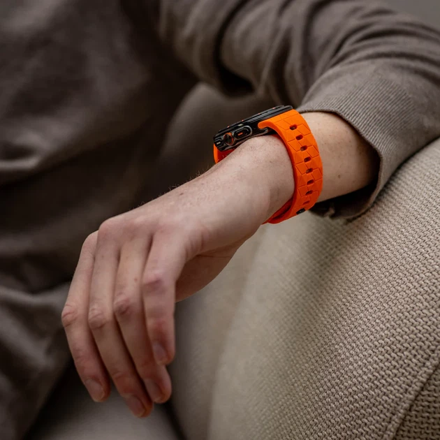Ремінець TrailFlex для Samsung Galaxy Watch 7 Ultra 47mm – помаранчевий (силікон) від broband - Фото 11 Ремінець TrailFlex для Samsung Galaxy Watch 7 Ultra 47mm – помаранчевий (силікон) від broband - зображення 11