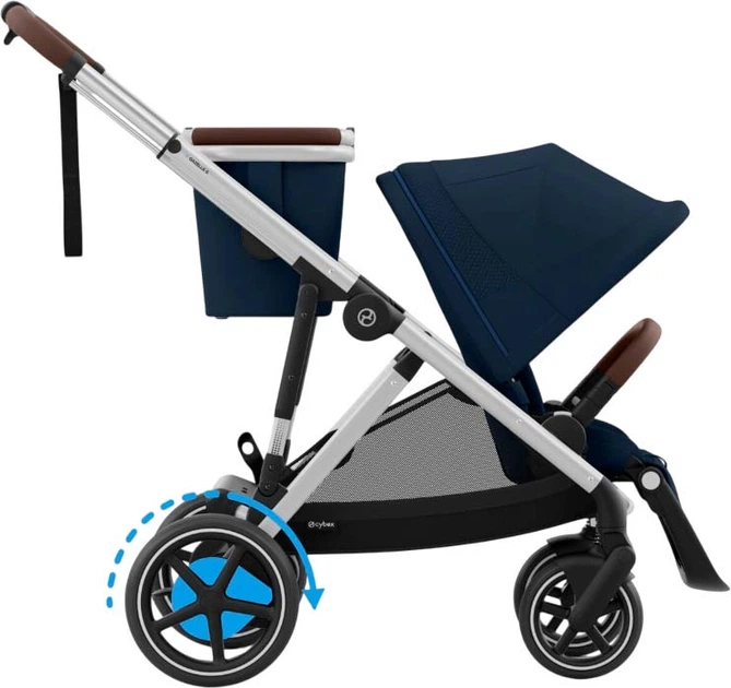 Прогулянкова коляска Cybex e-Gazelle S Ocean Blue Gold (4063846465903) - зображення 12