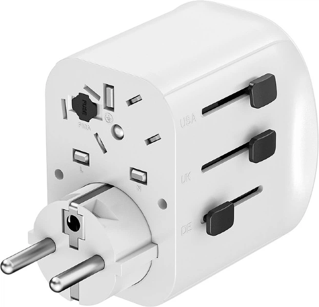 Ładowarka sieciowa Gembird Travel Power Adapter 15W 2 x USB-A + 1 x USB-C White (TPA-EU2A1C15-01-W) - obraz 4