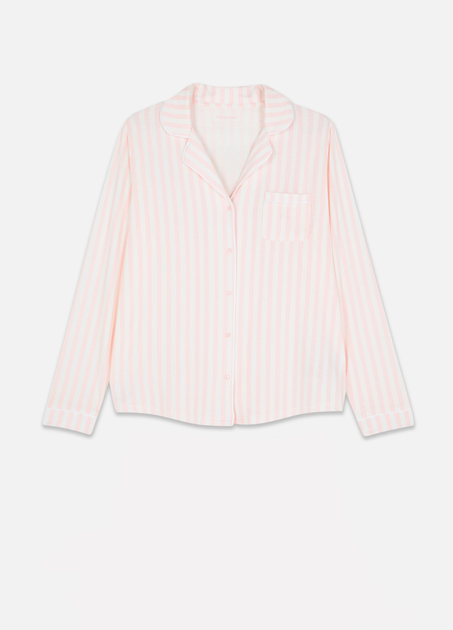 Пижамная рубашка Primark Cosy Printed Boyfriend Pyjamas XXS Для дома и сна Пудровый (8724) - изображение 5