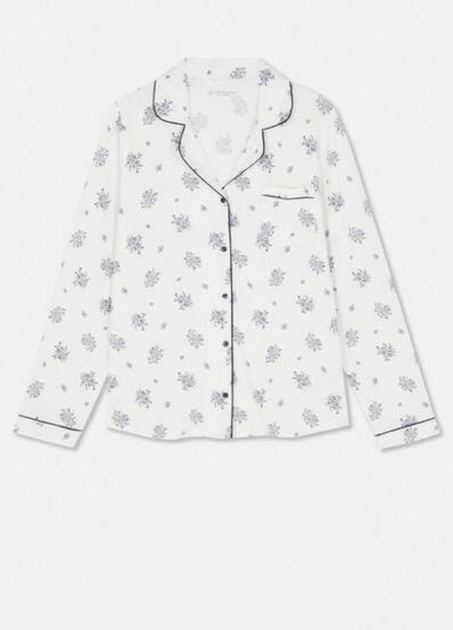 Пижамная рубашка Primark Cosy Printed Boyfriend Pyjamas XL Для дома и сна Айвори (8730) - Фото 5 Пижамная рубашка Primark Cosy Printed Boyfriend Pyjamas XL Для дома и сна Айвори (8730) - изображение 5