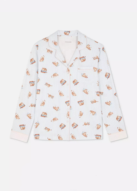Пижамная рубашка Primark Cosy Printed Boyfriend Pyjamas XXS Для дома и сна Голубой (8715) - изображение 5