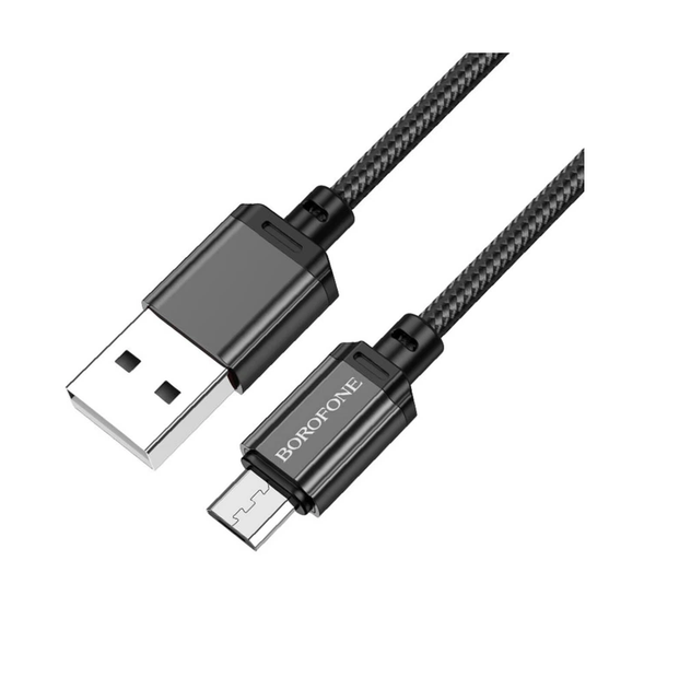 Кабель USB Borofone BX87 Sharp MicroUSB Black 2m 74169 - Фото 1 Кабель USB Borofone BX87 Sharp MicroUSB Black 2m 74169 - зображення 1