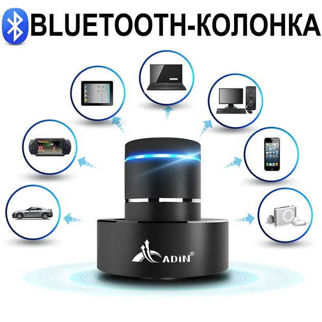 Виброрезонансная колонка Adin S-9WIFI 42W, вибро колонка с Wi-Fi и Bluetooth - изображение 5