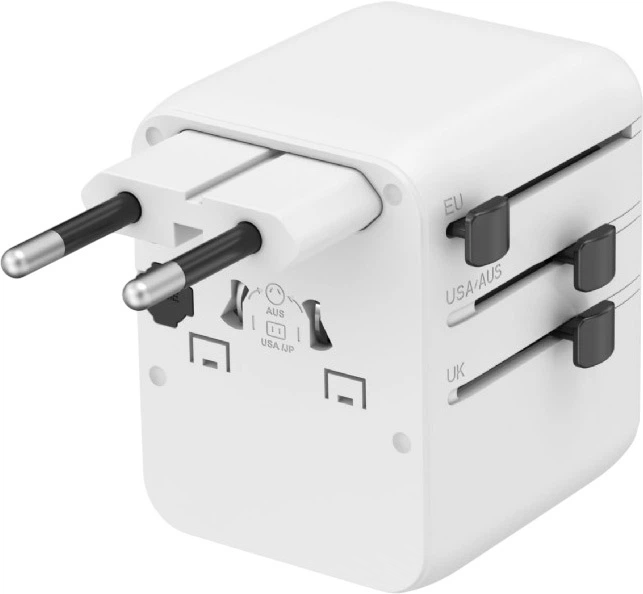 Ładowarka sieciowa Gembird Travel Power Adapter 20W 1 x USB-A + 2 x USB-C White (TPA-1A2C20-01-W) - obraz 3