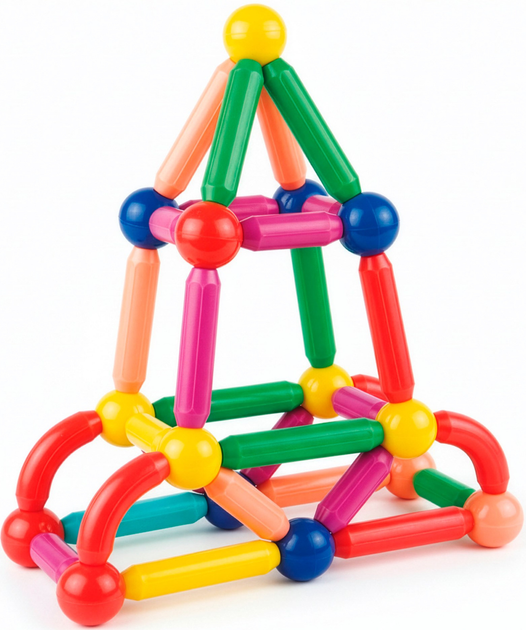 Конструктор магнітний Springos 3D 128 елементів (5908455307697) - зображення 3