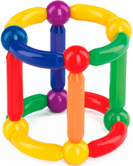 Конструктор магнітний Springos 3D 128 елементів (5908455307697) - зображення 6