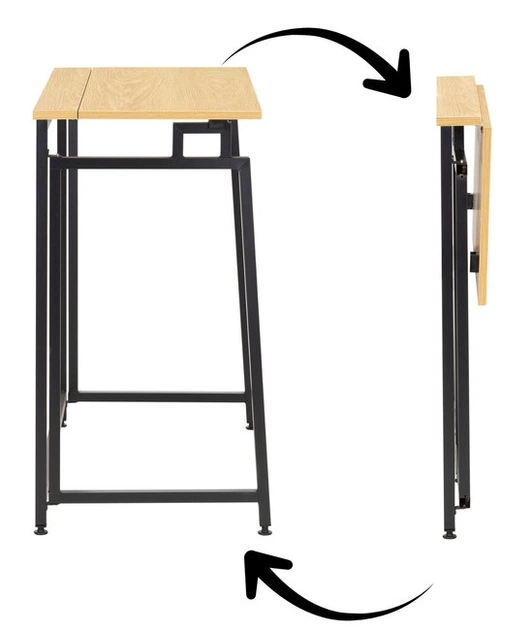 Biurko komputerowe Springos HF00258 80 cm składane Jasno brązowe (5908455306874) - obraz 7