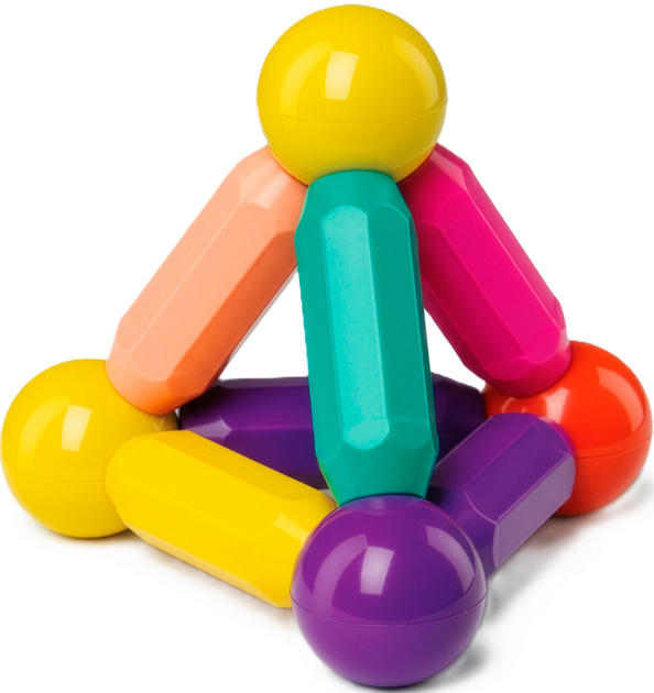 Klocki magnetyczne Springos 3D 100 elementów (5908455307703) - obraz 4