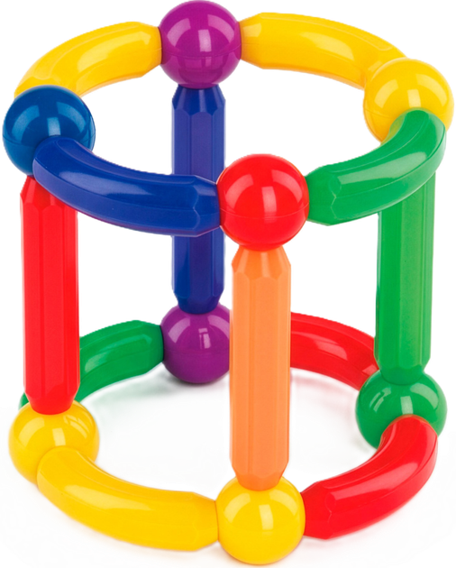 Klocki magnetyczne Springos 3D 100 elementów (5908455307703) - obraz 5