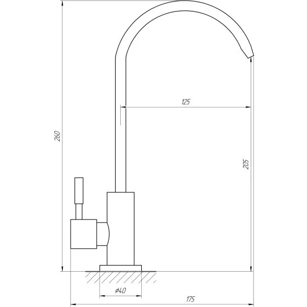 Кран-фасетка EKO4F-13 під фільтр WEZER EKO4F-13 - изображение 4