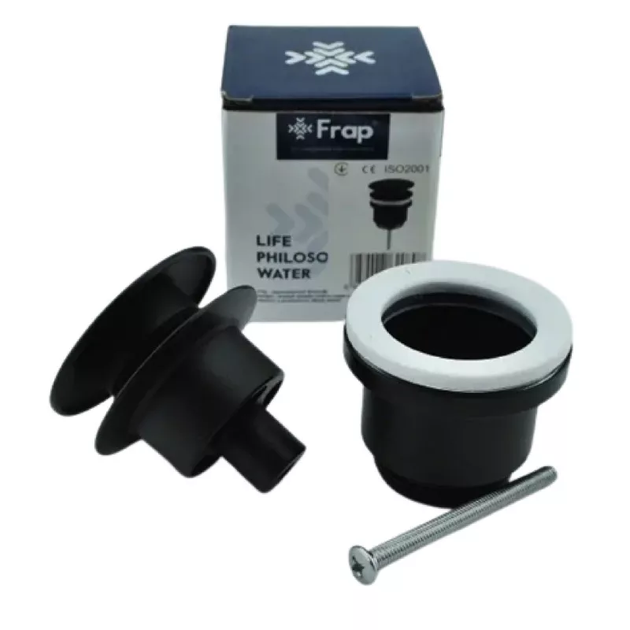 Донний клапан F62-7 натискний, 1 1/4", чорний frap F62-7 - изображение 2